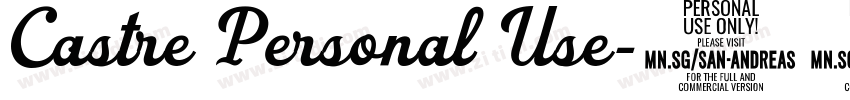 Castre Personal Use字体转换